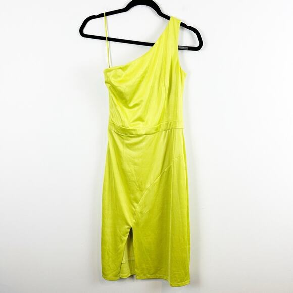 Dress the Population Laia One Shoulder Dress in Lemongrass Size Small - Picture 1 of 11